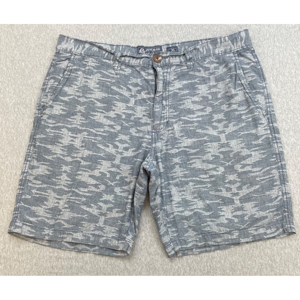 American Rag Shorts Mens 36 Aztec 100% Cotton Flat Front 8" Inseam